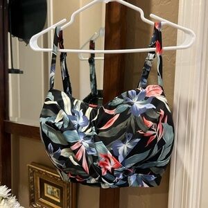 Cacique (Lane Bryant) tropical design swim top